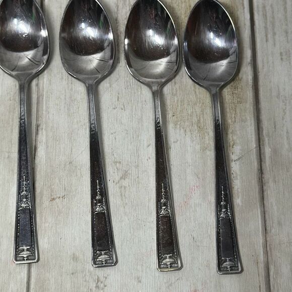 1856 R. Wallace set of 6 Baby Spoons in Original Box no Lid - Picture 6 of 11